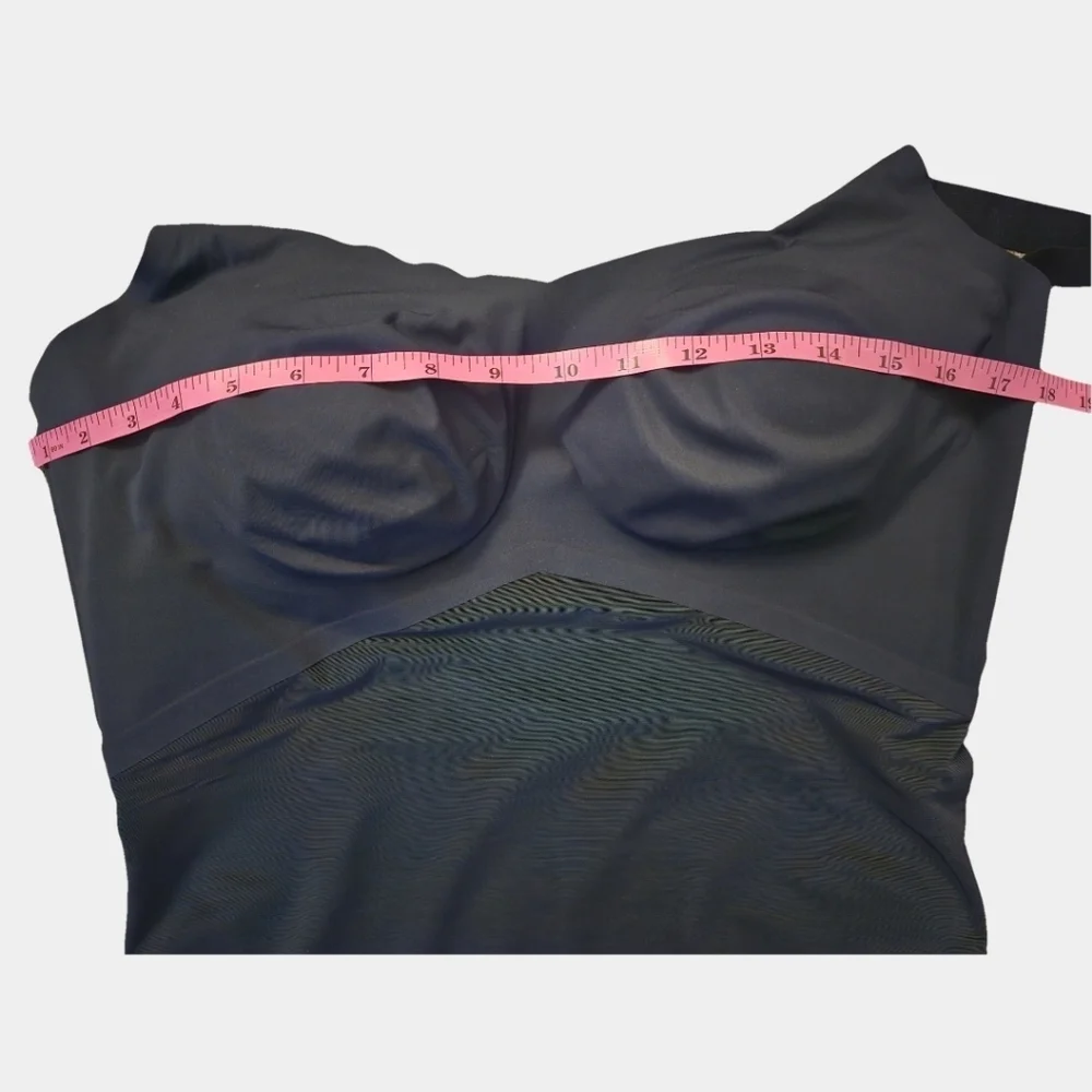 Honeylove Petite Lift Wear Cami Vamp Black Bodysuit Size 2X